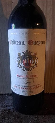 Vin Rouge sec Château Queyron 1996 France Bordeaux Saint-Émilion AOC