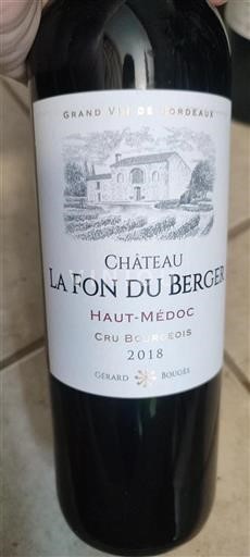 Bordeaux Haut-Médoc Cru Bourgeois Château La Fon du Berger 2018