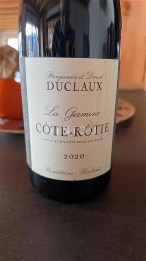 Rhônetal Côte-rôtie Benjamin et David Duclaux La Germine 2020