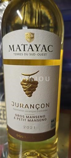 Zuidwest-Frankrijk Jurançon Matayac 2021