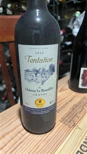 Bordeaux Graves Château Le Bourdillot Tentation 2012