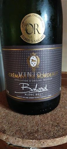 Bordeaux Crémant de Bordeaux Balard Blanc Brut Ohne Jahrgang