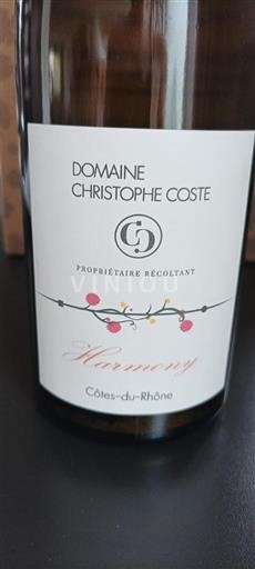 Rhônedalen Côtes du Rhône Domaine Christophe Coste Harmony 2023