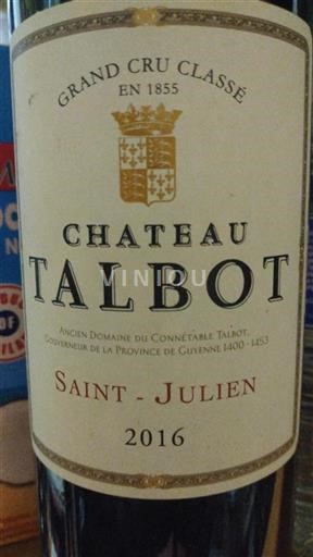 Bordeaux Saint-Julien Grand Cru Talbot 2016