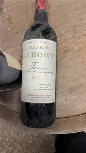 Bordeaux Fronsac Château Labory 2007
