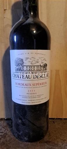 Vin Rouge sec Réserve Château Desclau 2011 France Bordeaux Bordeaux supérieur AOC