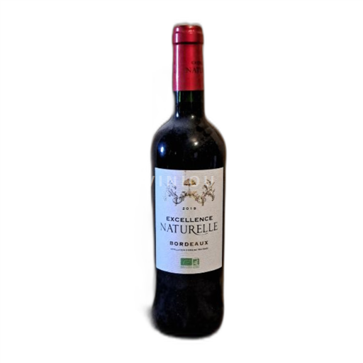 Vin Rouge sec Excellence Naturelle 2019 France Bordeaux AOC bio