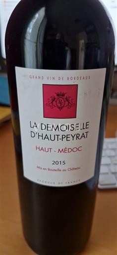 Bordeaux Haut-Médoc La Demoiselle Haut-Peyrat 2015