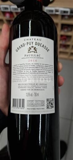 Bordeaux Pauillac Grand Cru Château Grand-Puy Ducasse 2016