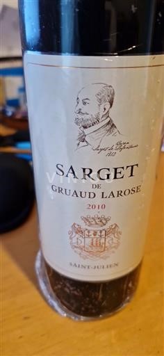 Bordeaux Saint-Julien Château Gruaud Larose Sarget de Gruaud Larose 2010