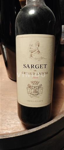 Bordeaux Saint-Julien Château Gruaud Larose Sarget de Gruaud Larose 2010