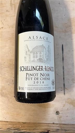 Alsace Schillinger-Renck Pinot Noir Fût de Chêne 2018