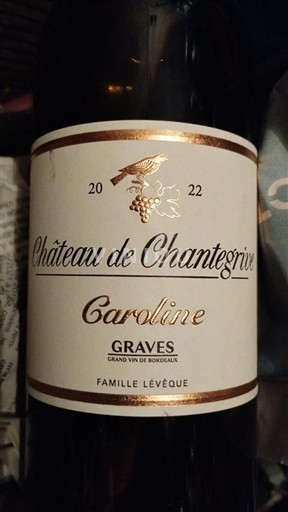 Bordeaux Graves Château Chantegrive Caroline 2022