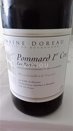 Borgoña No especificado Premier Cru Domaine Doreau Les Bertins Sin añada