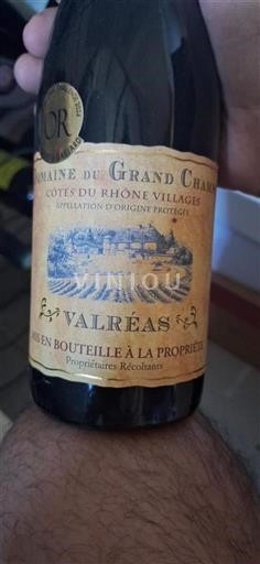 Rhônen laakso Côtes-du-rhône-villages Domaine Grand Champ Valréas Ei vuosikertaa