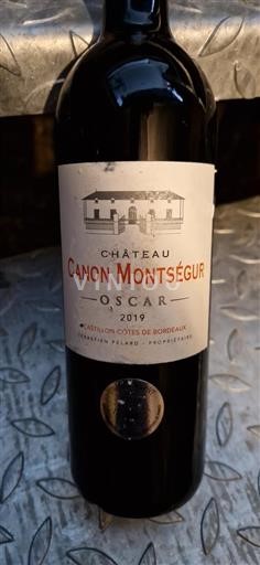 Bordeaux Castillon Côtes de Bordeaux Château Canon Montségur Oscar 2019