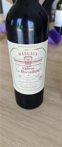 Burdeos Margaux Château Les Barraillots Cru Artisan 2019