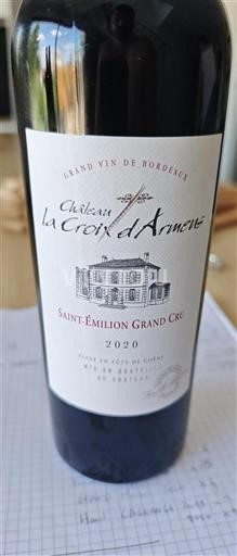 Bordeaux Saint-Émilion Grand Cru Château La Croix Armens 2020