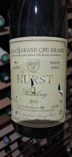 Elsass Nicht spezifiziert Grand Cru Hurst Riesling 2010