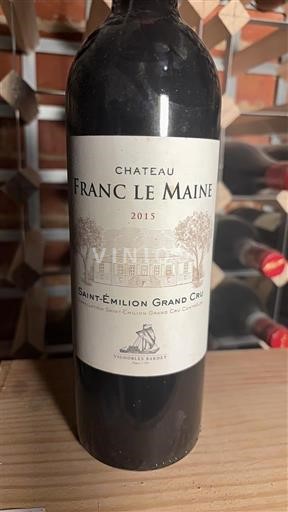 Bordeaux Saint-Émilion Grand Cru Grand Cru Château Franc le Maine 2015