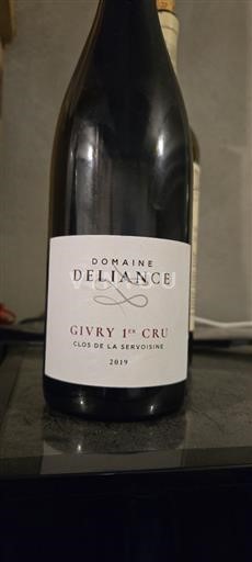 Burgundsko Givry Domaine Deliance Clos de la Servoisine 2019