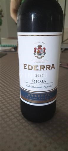 La Rioja Rioja Ederra Reserva Edición Especial 2017
