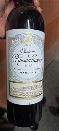 Bordeaux Margaux Grand Cru Château Rauzan-Gassies 2017