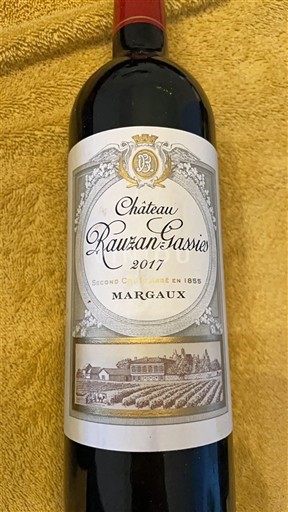 Bordeaux Margaux Grand Cru Château Rauzan-Gassies 2017