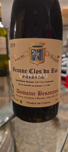 Burgundsko Beaune Premier Cru Domaine Besancenot Beaune Clos du Roi 2019