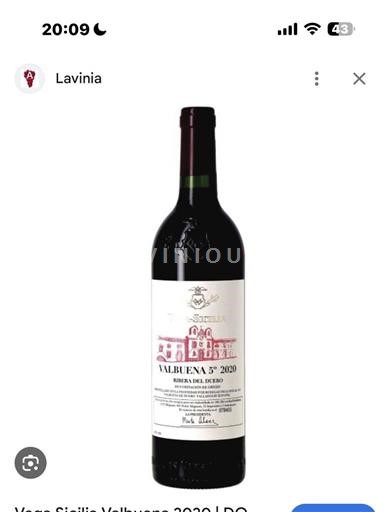 Castilla og León Ribera del Duero Vega Sicilia Valbuena 5º 2020