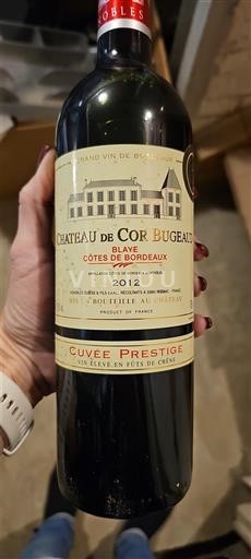 Bordeaux Blaye-côtes-de-bordeaux Château Cor Bugeaud Prestige 2012
