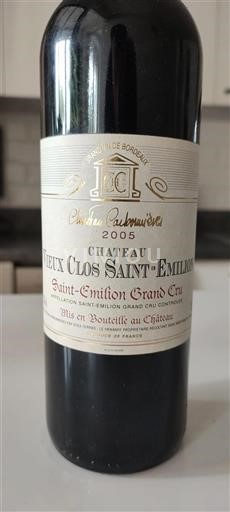 Bordéus Saint-Émilion Grand Cru Château Vieux Clos Saint-Émilion 2005