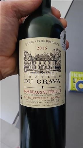 Bordeaux Bordeaux supérieur Château Grava 2016
