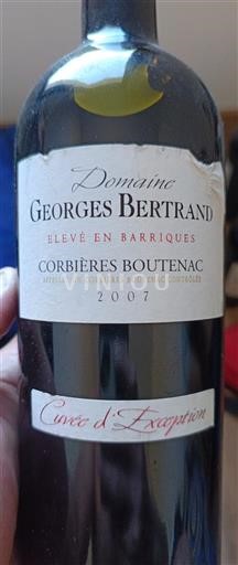 Languedoc Corbières-Boutenac Domaine Georges Bertrand d'Exception 2007