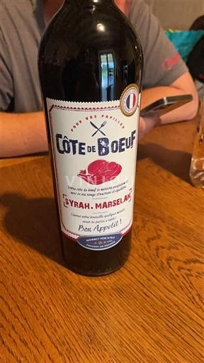 Languedoc ja Roussillon Pays d'Oc Côte de Boeuf Ei vuosikertaa
