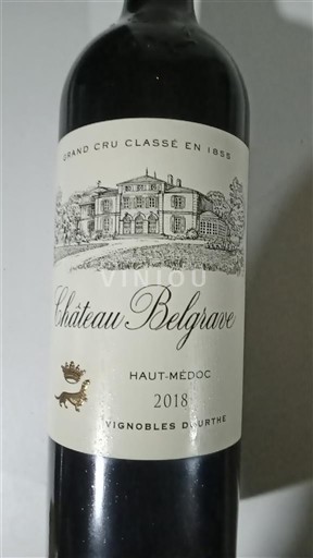 Bordeaux Haut-Médoc Grand Cru Château Belgrave 2018