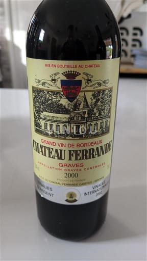 Bordeaux Graves Château Ferrande 2000