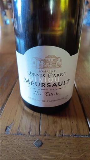 Bourgogne Meursault Domaine Denis Carré Les Tillets 2014