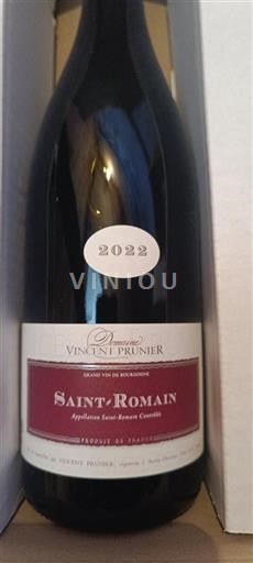 Burgund Saint-Romain Domaine Vincent Prunier 2022