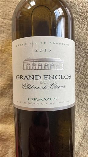 Bordeaux Graves Château Cérons Grand Enclos 2015