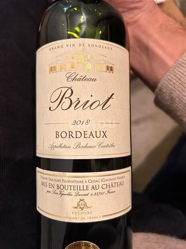 Bordeaux Château Briot 2018