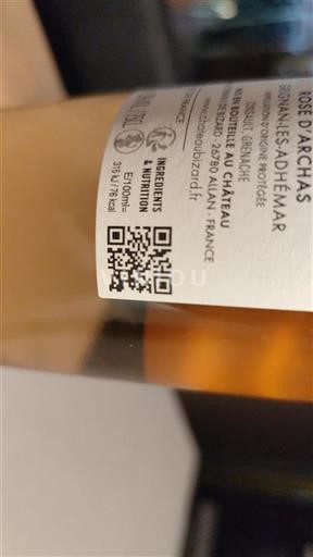Valle del Ródano Grignan-les-Adhémar Château Bizard Rosé d'Archas Sin añada