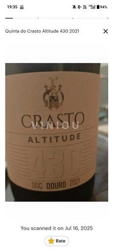 Portogallo Douro Quinta do Crasto Altitude 430 2021