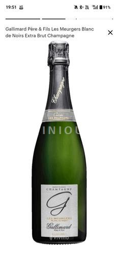 Šampanja Šampanjec Gallimard Père et Fils Les Meurgers Blanc de Noirs Extra Brut Neleten.