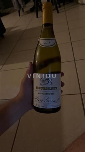 Bourgogne Meursault Albert Grivault Clos des Murgers 2018