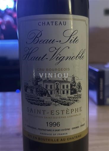 Burdeos Saint-Estèphe Cru Bourgeois Château Beau-Site Haut-Vignoble 1996