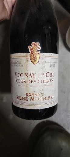 Burgundi Volnay Premier Cru René Monnier Clos des Chênes 2011