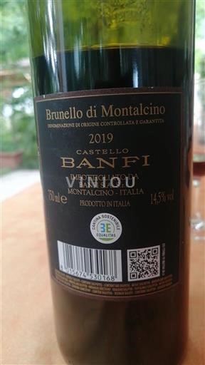 Toscana Brunello di Montalcino. Castello Banfi 2019