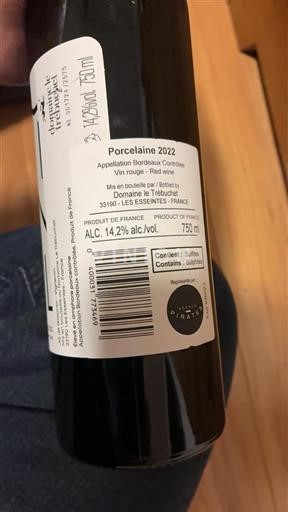 Bordeaux Domaine Le Trébuchet Porcelaine 2022