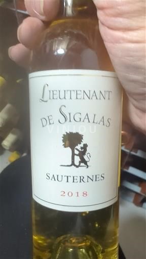 Bordoja Sauternes Lieutenant de Sigalas 2018